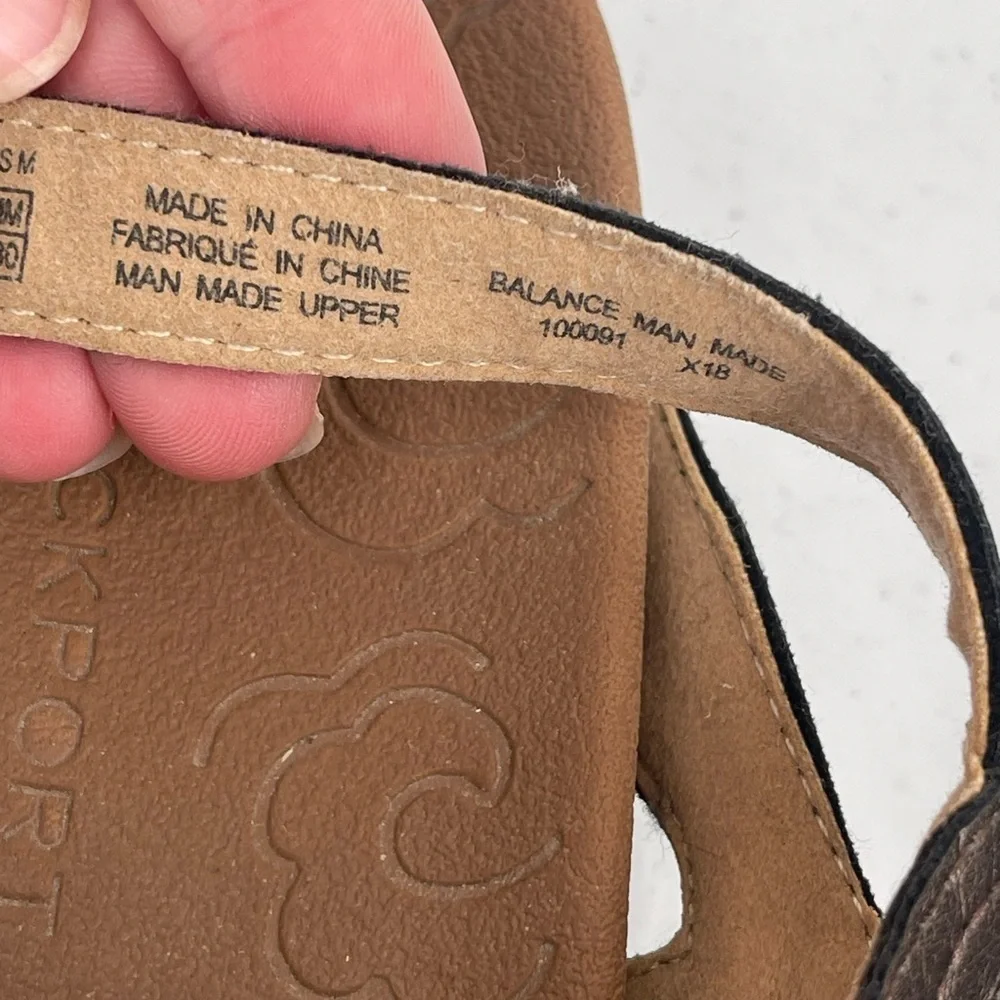 Rockport vegan leather thong comfort sandal